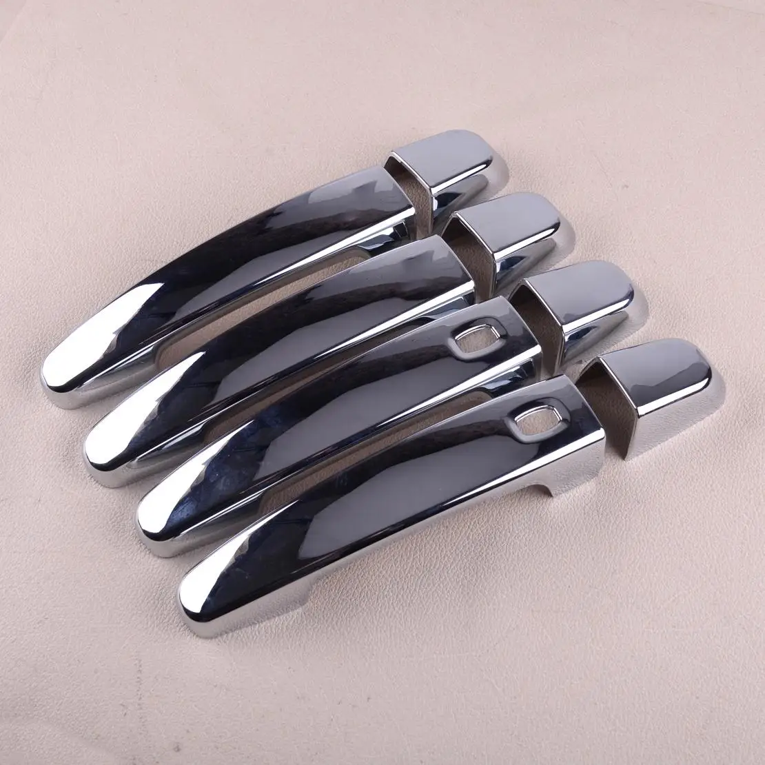 Self-Adhesive Exterior Side Door Handle Cover Trim Handle Bezel Smart Keyless Chrome ABS fit for Chevrolet Equinox SUV 2018-2023