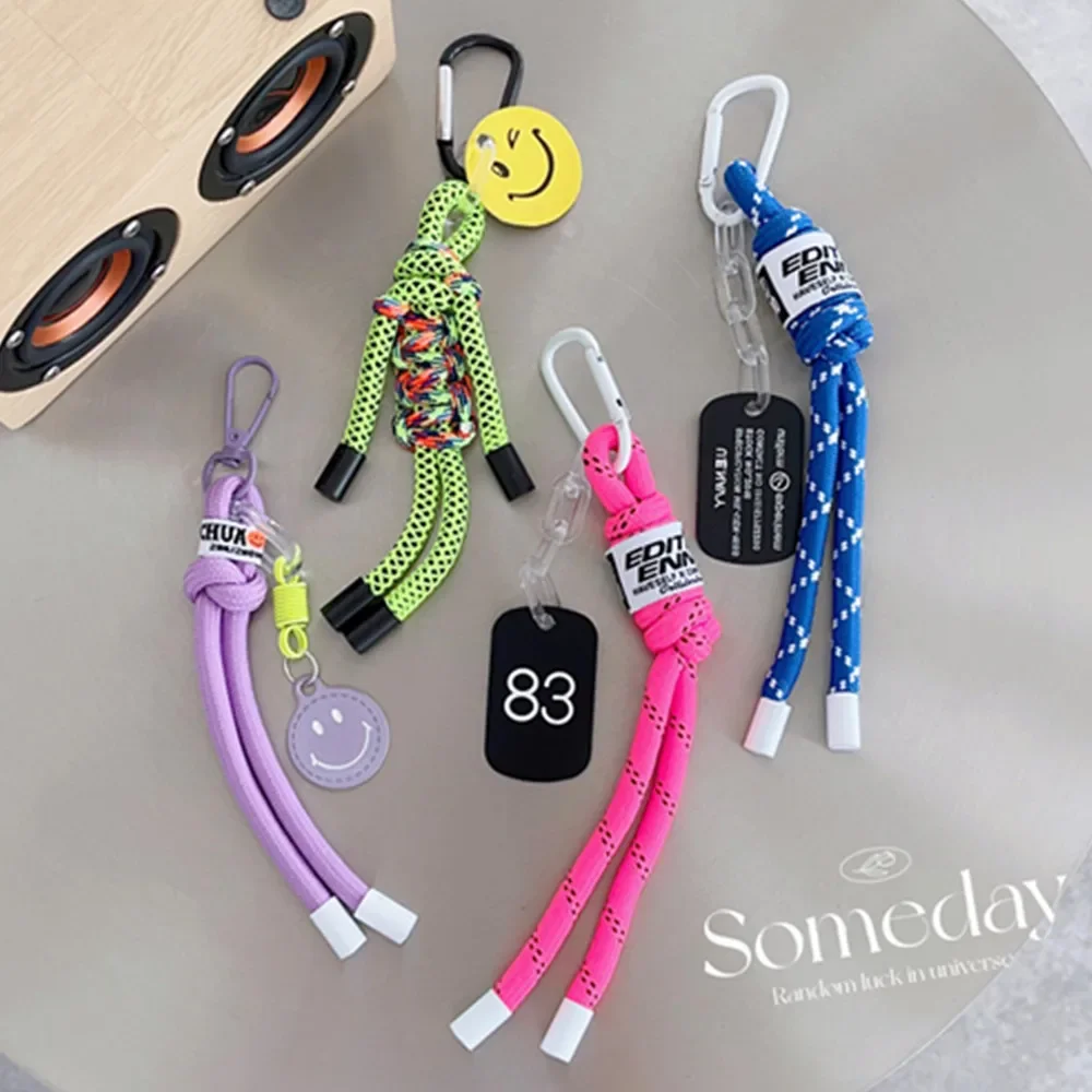 Korean Fashion Cute Hanging Cord Mobile Phone Case Short Chain Bag Jewelry Gift Outdoor Buckle Rope For iPhone 15 Pro Max Case