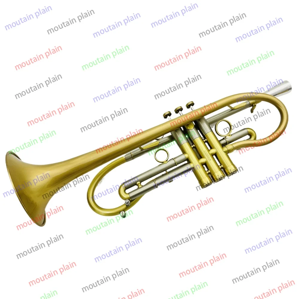 Copper Material Brass Instruments Bb Trumpet Advanced Gold  with Case Mouthpiece Free Custom Logo