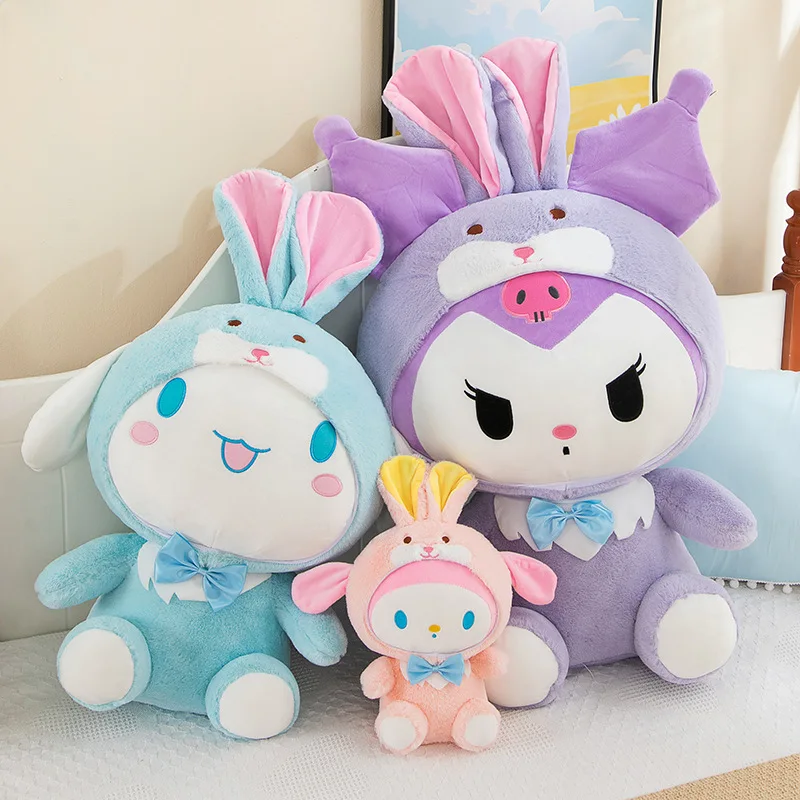 40/55cm nowa Sanrio transformacja serii Kawaii cynamonowy moja melodia kreskówka gigantyczna pluszowa poduszka kreskówka śliczne pluszaki lalki