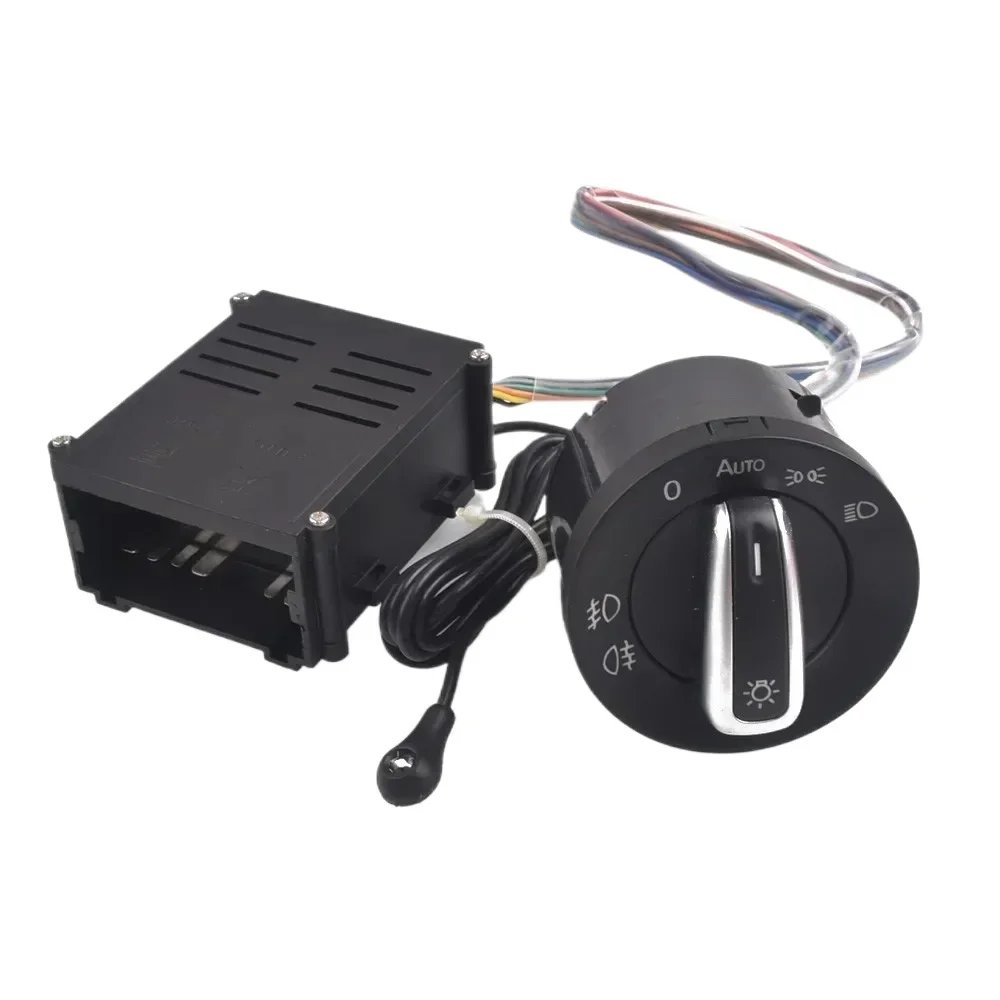 2PCS Set Car Chrome Light Switch Auto lamp Sensor Light Fit For VW Transporter Multivan caravelle T5 T6 + AUTO Headlight