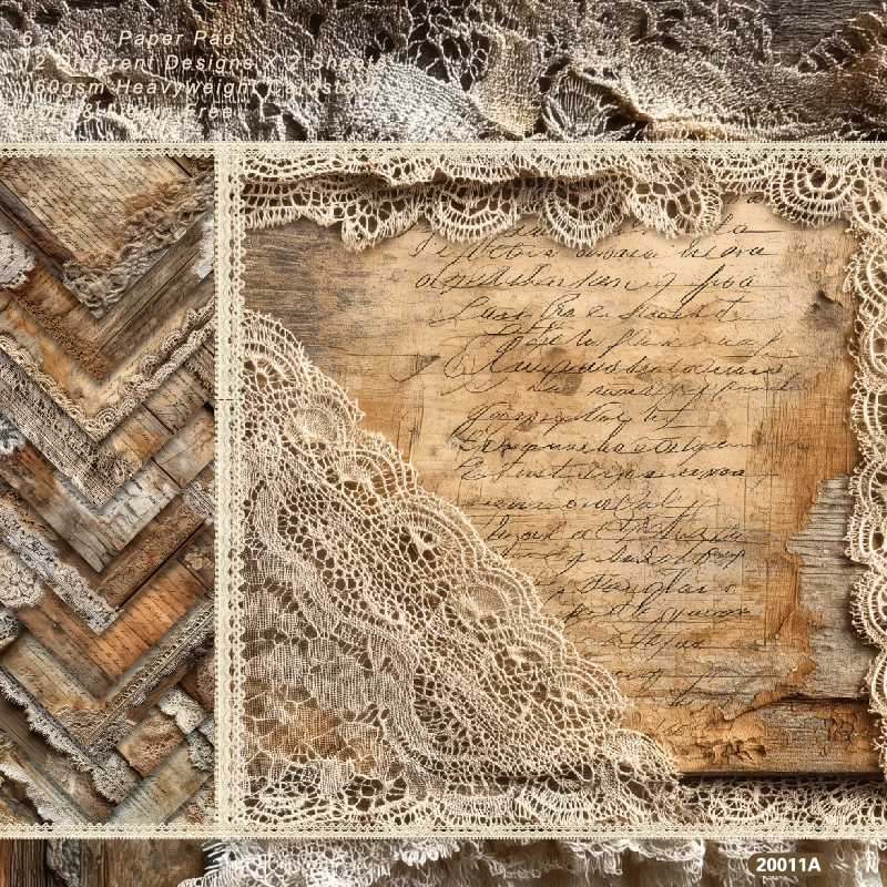 

24 листа, 6 "X6", бумажный блокнот, винтажная кружевная бумага для писем, бумага с рисунком, дизайнерская бумага для декоративного ремесла, альбом для скрапбукинга, сделай сам