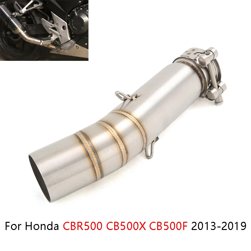 

For Honda CBR500 CB500X CB500F 2013-2019 Motorcycle Exhaust System Middle Link Pipe Stainless Steel Connect 51mm Muffler