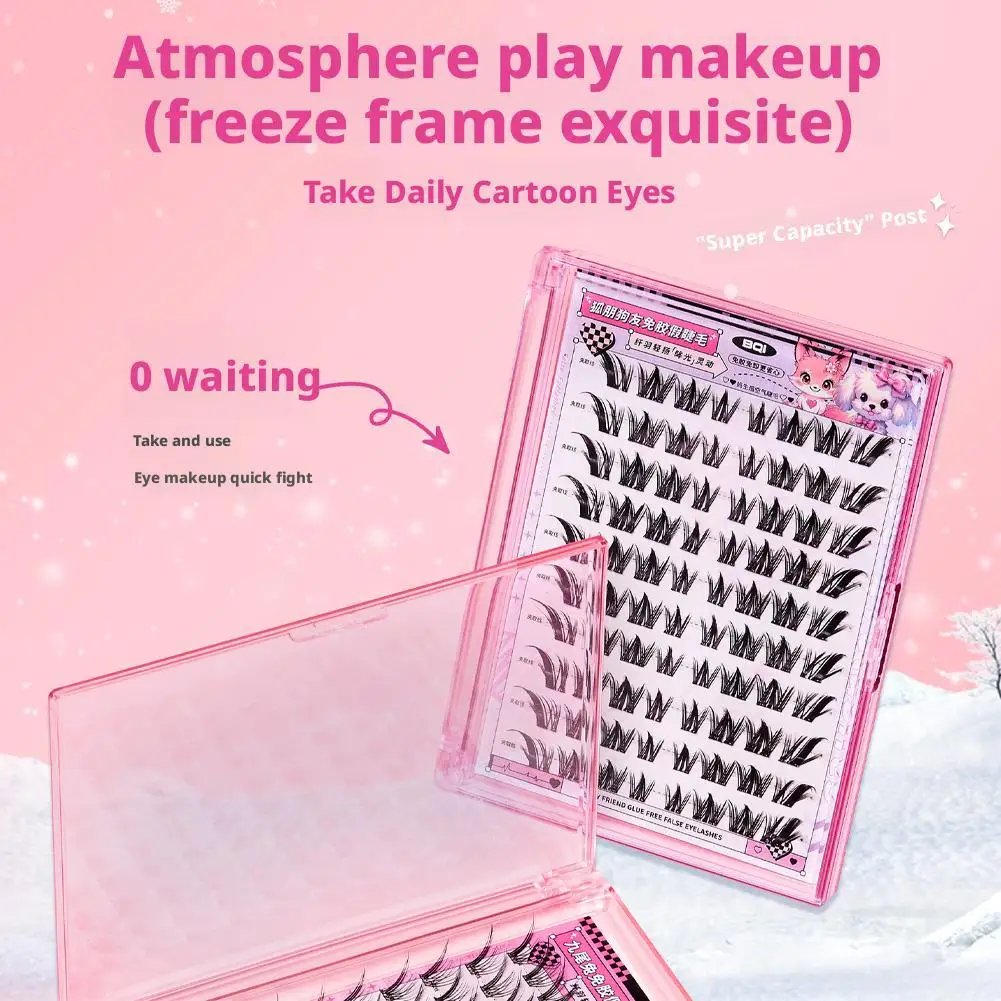 جديد مانغا لاش ملحقات C الضفيرة اضغط على مجموعات الرموش مجنح الثعلب العين كاذبة رمش Premades حجم المشجعين الرموش ماكياج #4