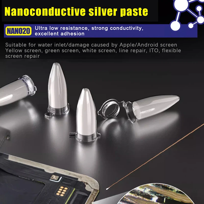 ITO Silver Paste: ottieni eccezionali risultati di riparazione del telefono con MECCANICO Nano conduttivo NANO20