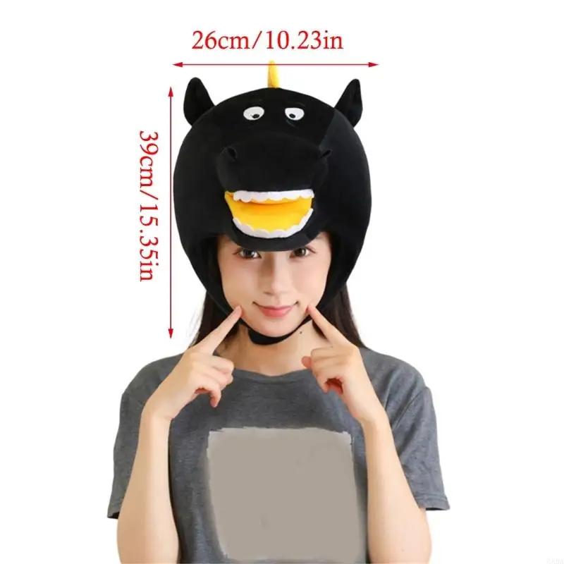 غطاء رأس مرن على شكل حصان لعروض الأطفال، قماش ناعم ومريح 6XDA