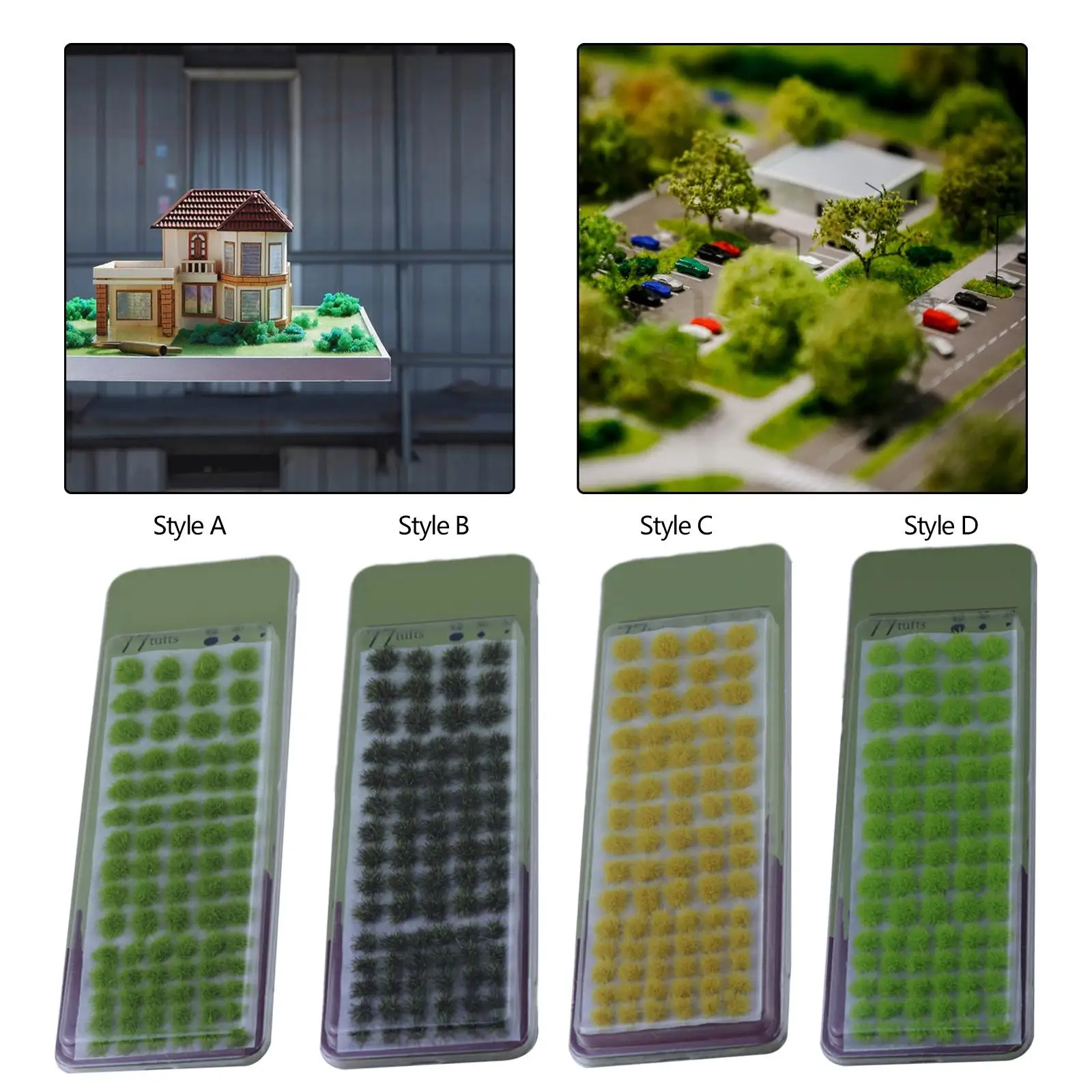 Static Grass Model Railway Artificial Grass Terrain Model for Micro Landscape