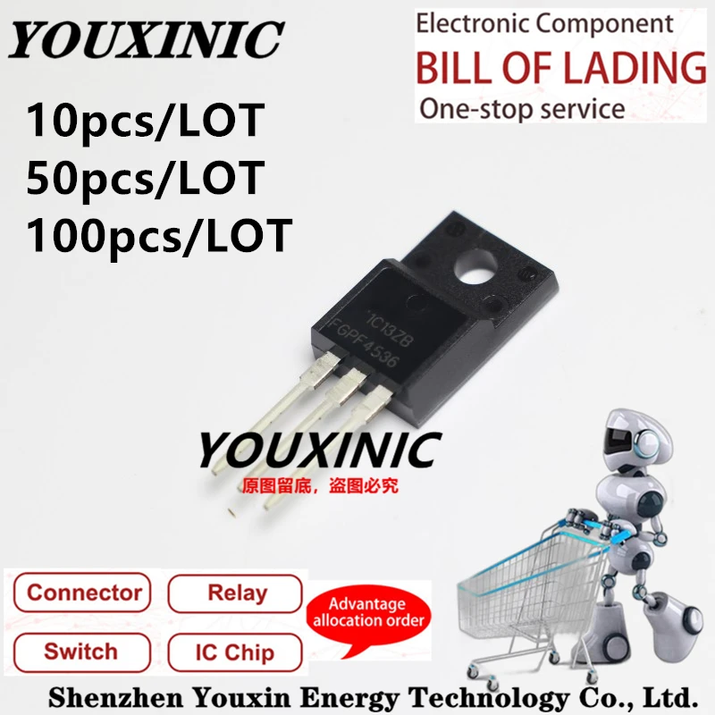 

YOUXINIC 100% новый импортный оригинальный FGPF4536YDTU FGPF4536 4536 TO-220F LCD TV плазменный транзистор