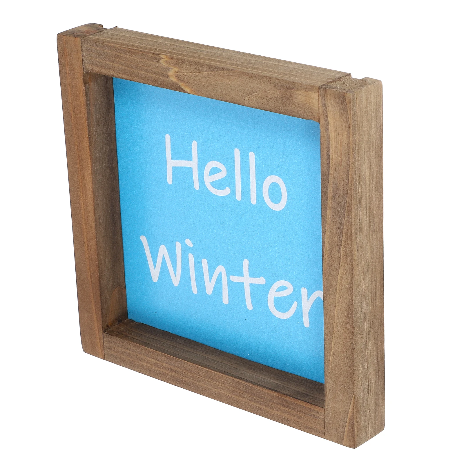 

Wooden Tabletop Centerpiece Winter Sign Farmhouse Decor Seasonal Wood Decorations Winter Home Decor Desk and Dining Room