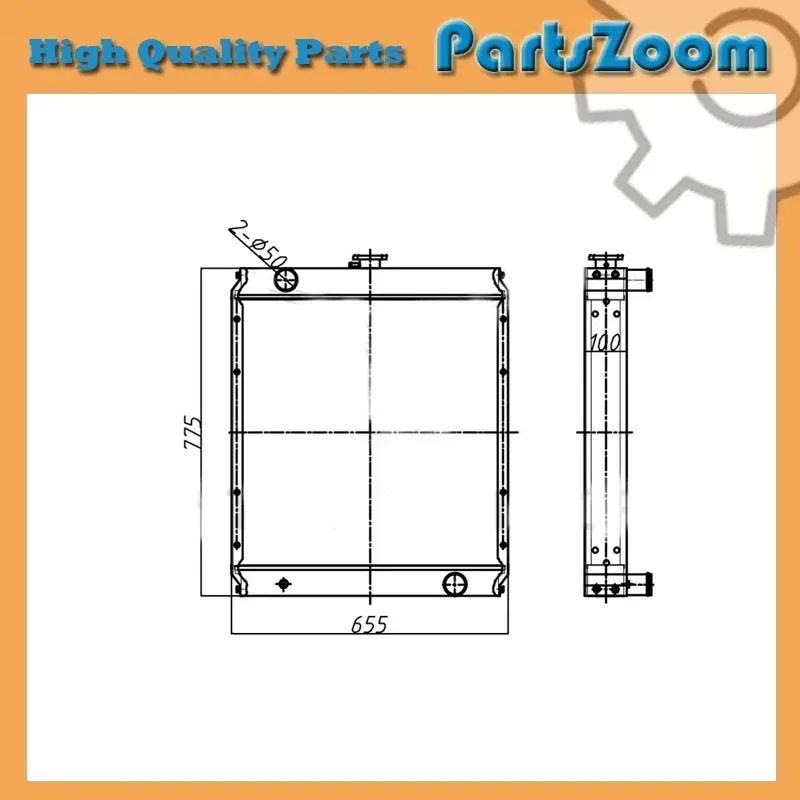

Water Tank Radiator 196-8031 for Caterpillar CAT 311C 312C Engine 3064