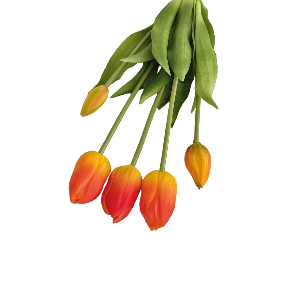 For Mother s Day Real Touch Flowers Plastic Tulips Realistic Artificial Tulip Flowers Non-Fading Design Thoughtful Gifts