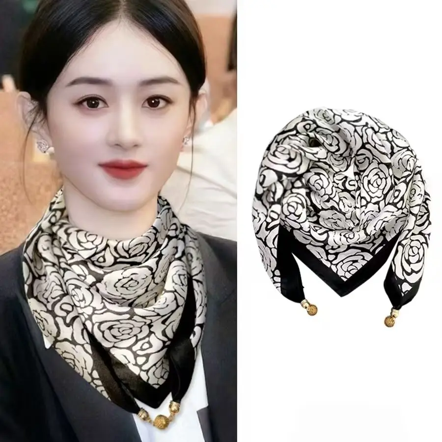 

NEW Fashion Magnetic Buckle Scarf headband for women's spring and summer neck protection