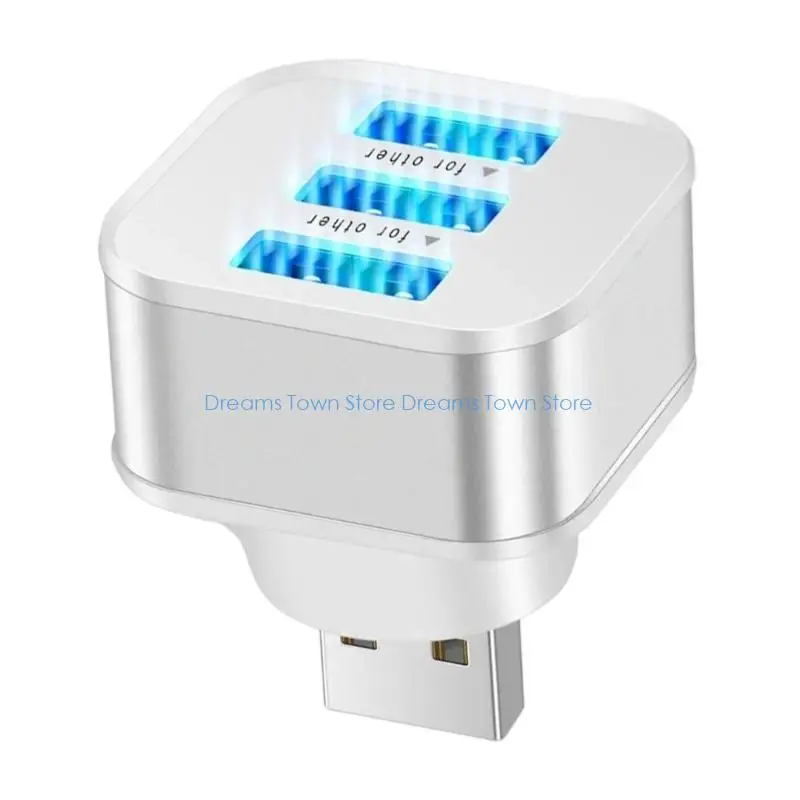 HX6A Car USB2.0 Charging Extender 3 Port Extended USB Splitter Extender Accessories