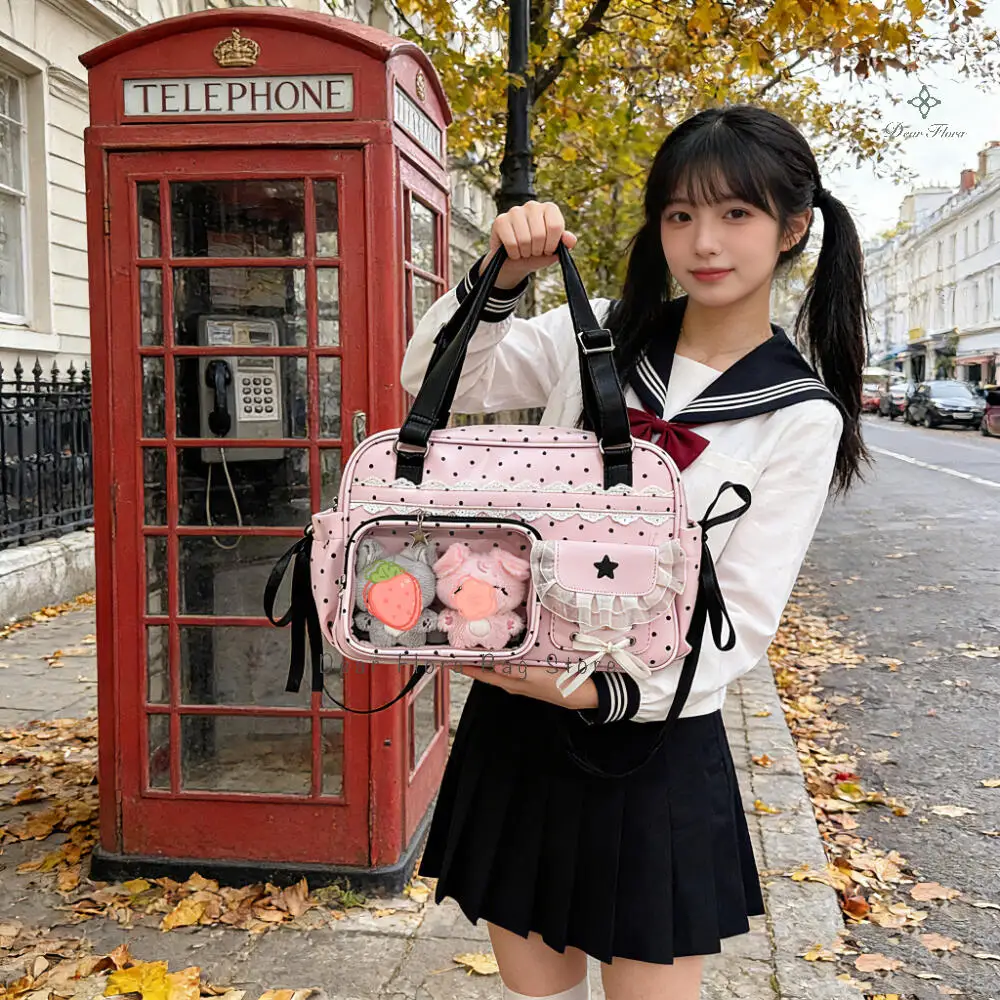 Neue Y2K Nette Itabag Comic Ausstellung Große Kapazität Rucksack Süße Mädchen Transparente Umhängetasche DIY Abzeichen Display Schulter Tasche – Detail 23
