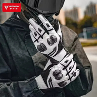 Motowolf Men's Summer Motorcycle Riding Gloves Leather Biker Glove Carbon Fiber Moto Luvas Touch Screen Motocross Equipment