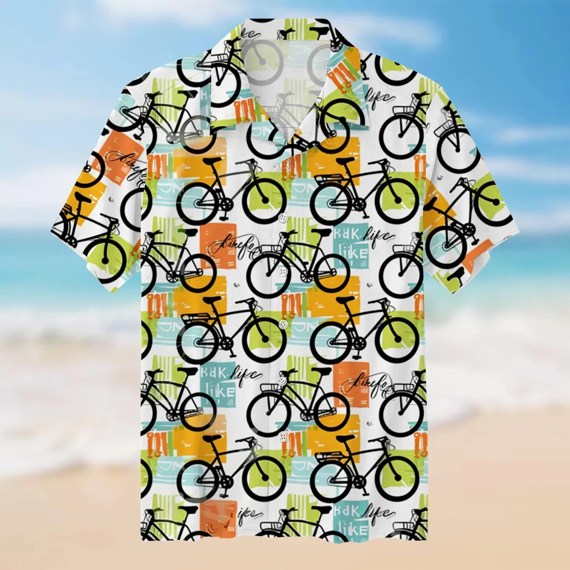 

Men's Biker Graphics Shirts Short Sleeved Button Down Lapel Shirt For Summer Oversized Breath Vacation Casual Hawaiian Shirts