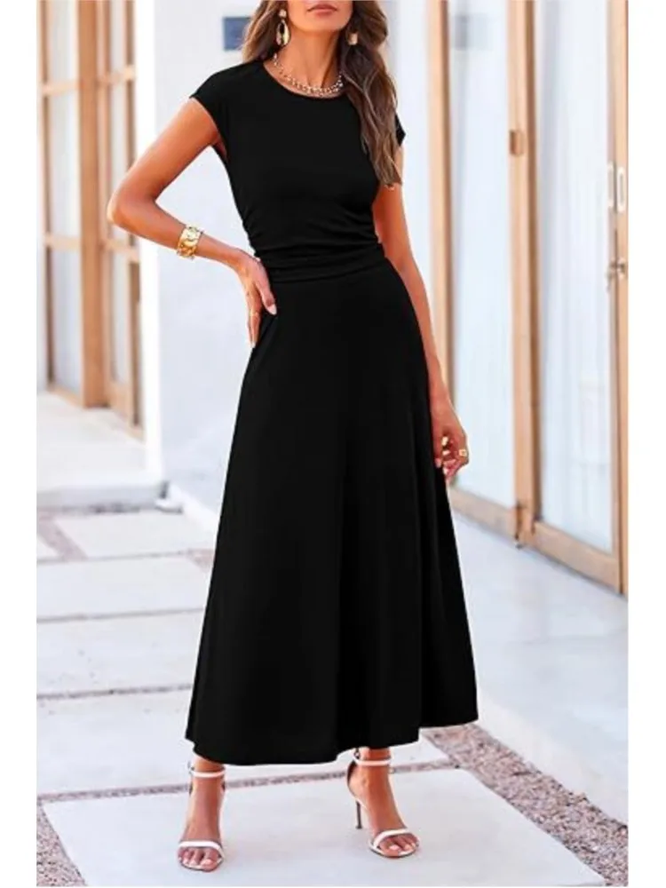 2-piece Sets Women Elegant Skirt Suit Casual Short Sleeve Top And Long Skirts Two Piece Set Lady Summer Fashion Knitted Outfit