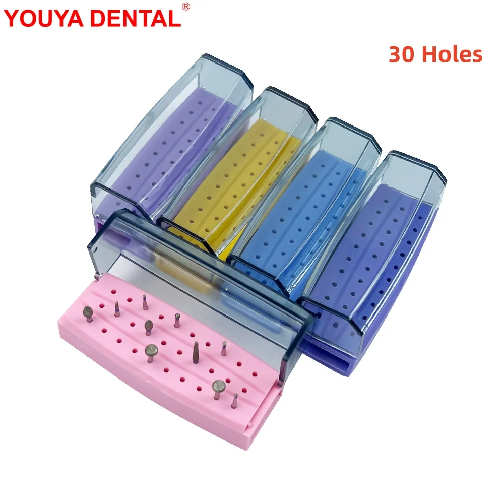 30Hole Dental Bur Organizer Autoclavable Endo File Holder Instrument Storage Box Dentistry Drill Grinding Head Disinfection Case