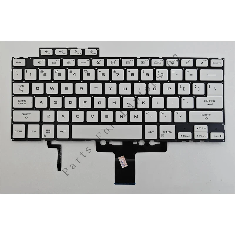 

pp New For Asus ROG Flow X13 GV302X GV302XA GV302XI GV302XU GV302XV Series 2023 Laptop Keyboard US White With Backlit