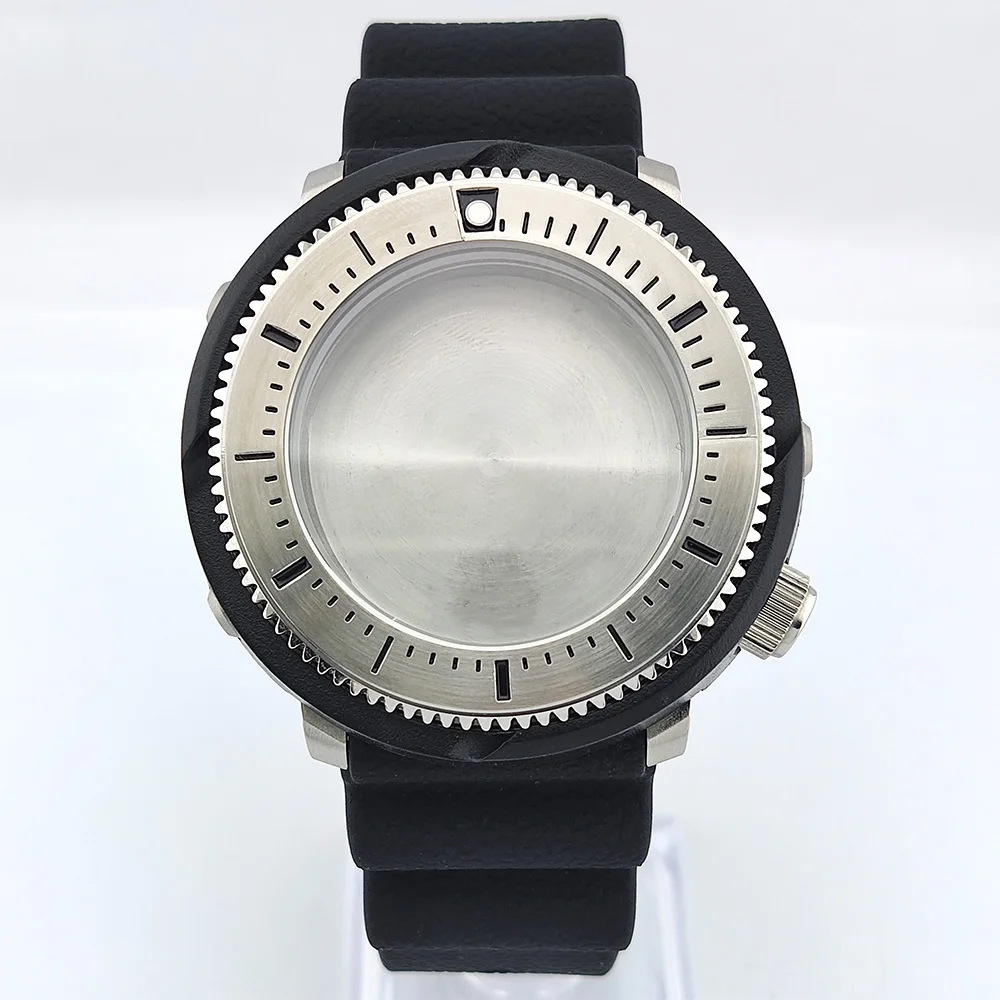 45mm Case NH35 Case Stainless Steel Sapphire Glass Waterproof  Case NH36 Case Men Watch Bezel Parts Case For NH35/NH36 Movement