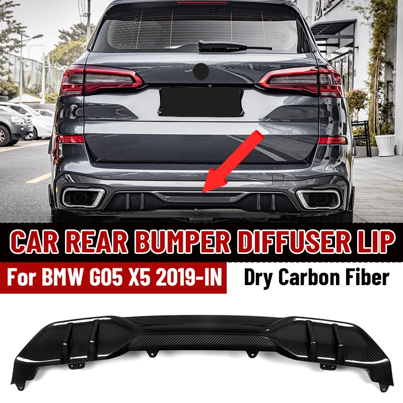 

Real Dry Carbon Fiber Car Rear Bumper Lip Diffuser Spoiler Side Splitters Apron For BMW X5 G05/G05 LCI 2019-IN Rear Diffuser Lip