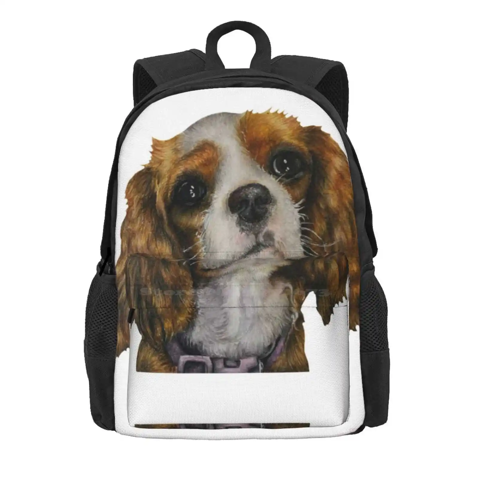 Cavalier King Charles Spaniel Dog 2 Hot Sale Schoolbag Backpack Fashion Bags Dog Puppy Cavalierkingcharles Animals Pets Cute