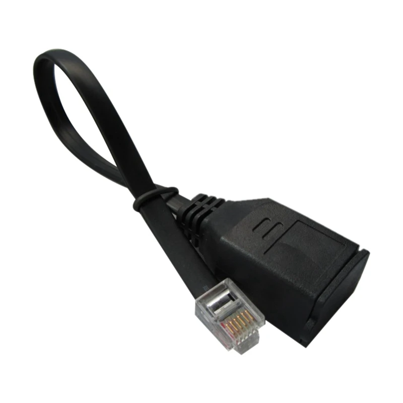 Telefone Cabo de Extensão com Capa Protetora, PA66, RJ11, 6P6C, macho para fêmea Cabo, Telefone Acessórios