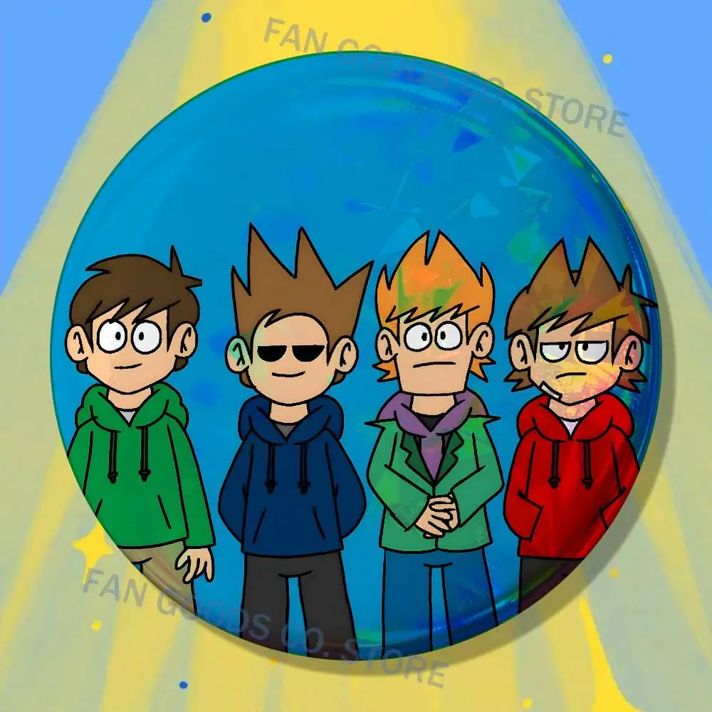 E-Eddsworld T-Tord Edd Brooches for Backpack Accessories 25mm,32mm