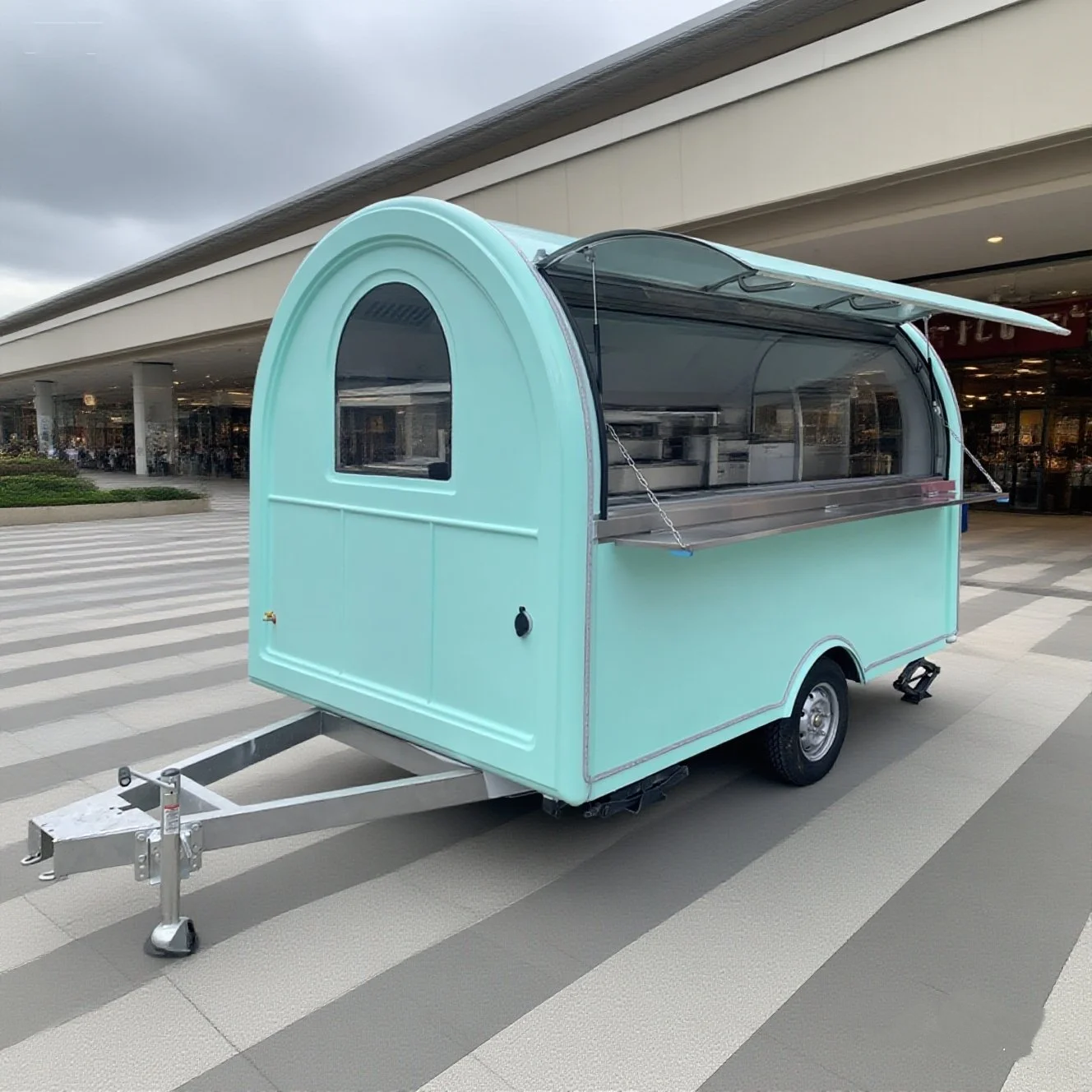 

High Quality Food Kitchen Trailer Mobile Pizza BBQ Grill Full Equipment Restaurant Food Truck Square Food Cart