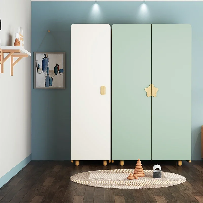~Wardrobe Solid Wood Creative Locker Single Door Little Closet Baby Cabinet