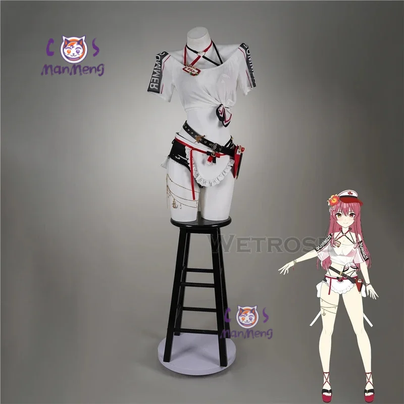 Anime Hololive Vtuber Houshou Marine Cosplay Costume Summer beach bikini uniform Halloween party sexy women swimsuit S-XXL view 2