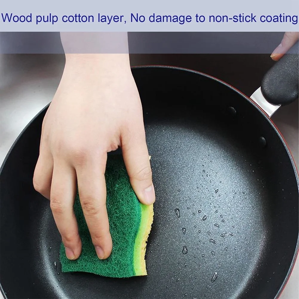 Бытовые кухонные губки из целлюлозы без царапин, губка для посуды, 5 упаковок, многофункциональная губка для мытья посуды для дома GSY