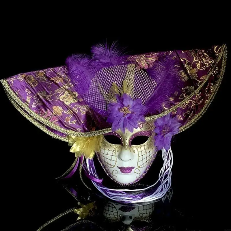 49MF Mardi Gras Mặt nạ lễ hội trang phục Mask Mask Curales, trang trí mặt nạ hài kịch Venice