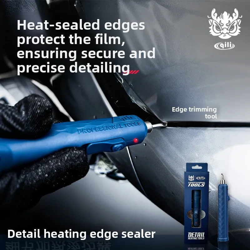 Heated Film Edge Sealing Pen for Car Window Tint and Vinyl Wrap Installation Portable Blue Plastic Hand Tool for Auto Detailing