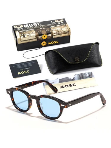 Imagen 1 del producto Gafas de sol para hombre Johnny Depp Lemtosh, gafas de sol polarizadas para mujer, marca de lujo, montura de acetato Vintage, gafas de visión nocturna