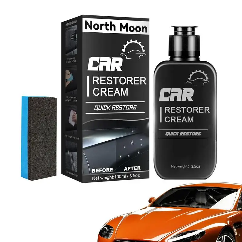 

Leather Restorer For Cars Auto Leather Restorer With Sponge Cleaning Agent For Removing Stubborn Stains And Leather Exterior