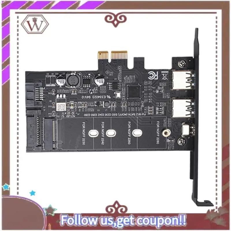 

ABBG-PCI-E To USB 3.0 PCI Express Card Incl.1 USB C And 2 USB A Ports, M.2 NVME To Pcie 3.0 Adapter Card With Bracket