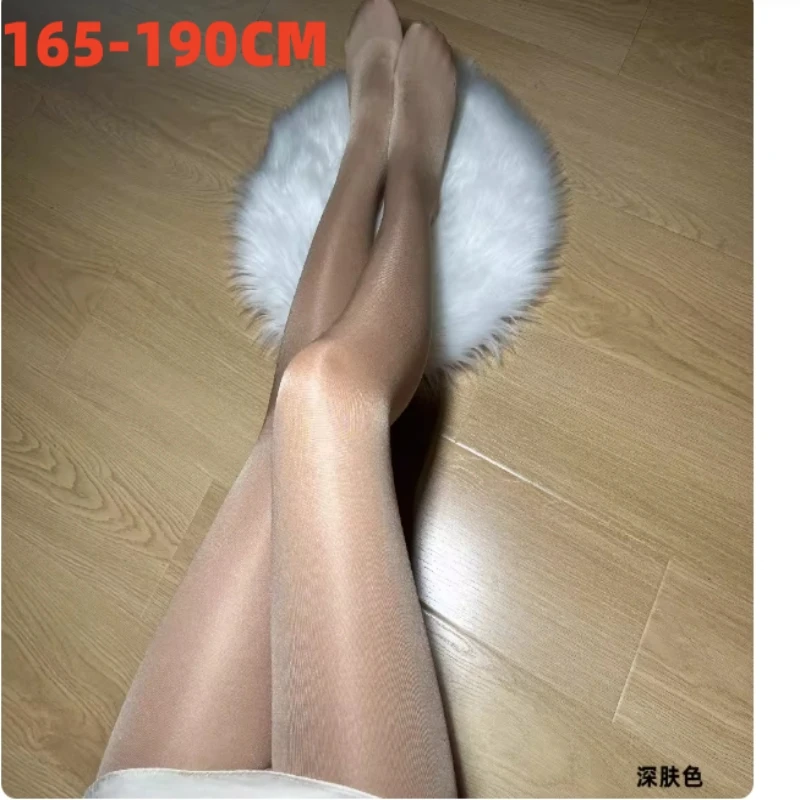 165-195CM50d Large Size Women Sexy Bright Pantyhose Plus Long Oil Pants Stockings Dance Reflective Extended Performance Glossed