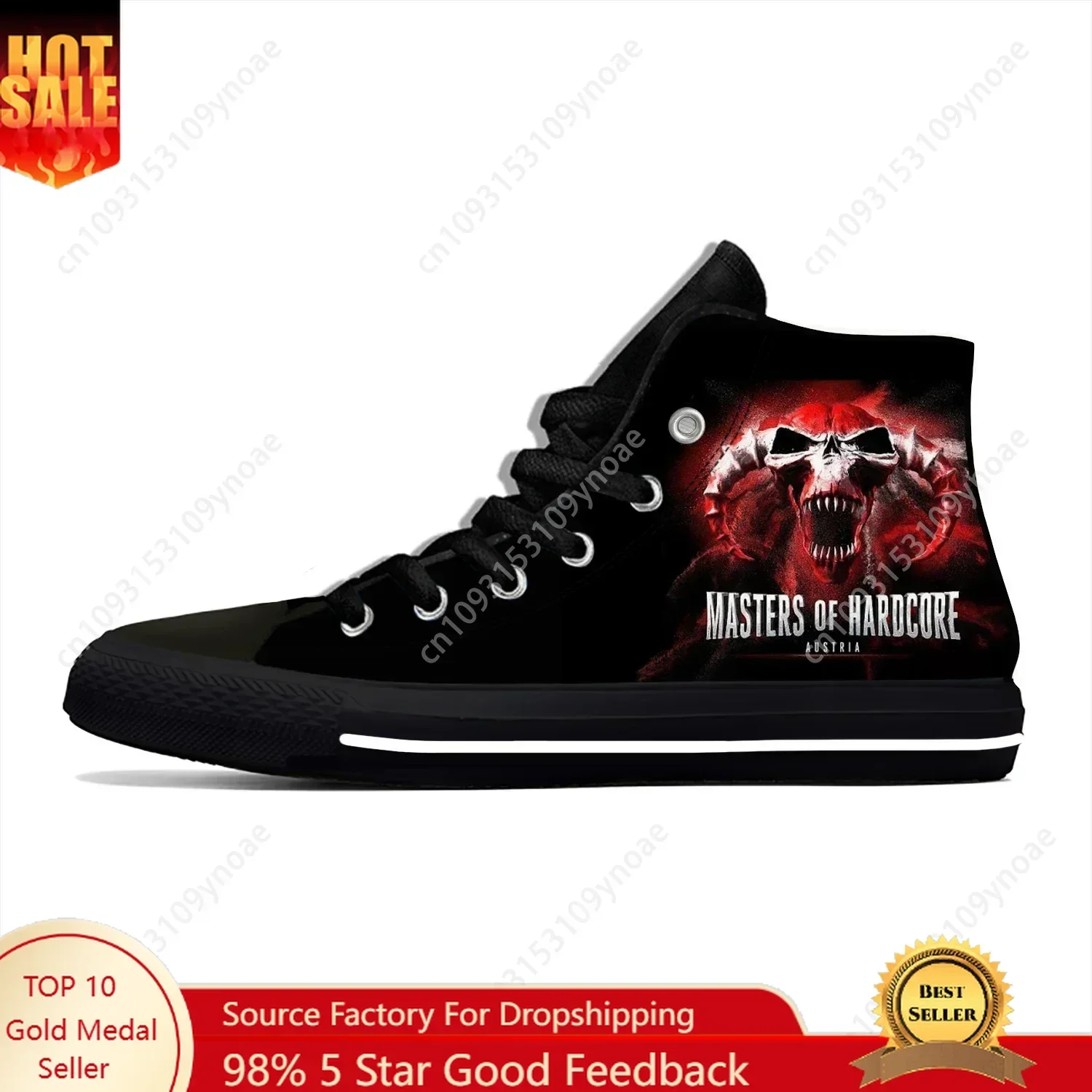 

Hot Hardcore Music Masters Novelty Design Fashion Lightweight High Top Canvas Shoes Men Women Summer Casual Breathable Sneakers
