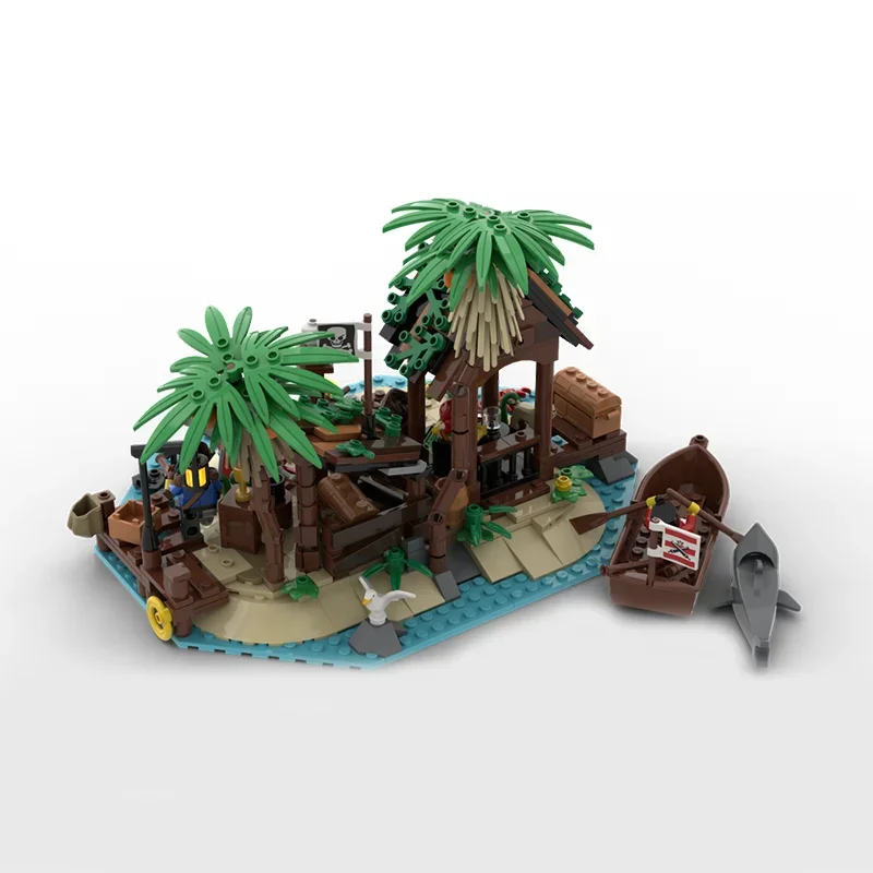 521pcs MOC Smuggler S Shanty Remake Piratesed Model Building Blocks Architecture Christmas Gifts Creative Idea Toy Kids Birthday