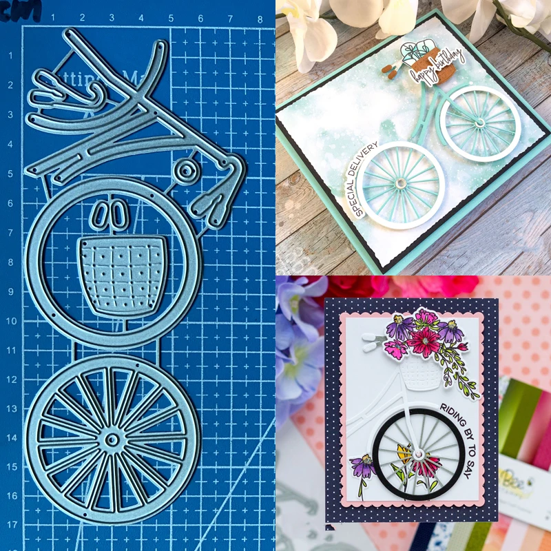 Lucky Goddess Metal Cutting Dies Bicycle Set Diy Scrapbooking Photo Album Decorative Embossing Paper Card Crafts