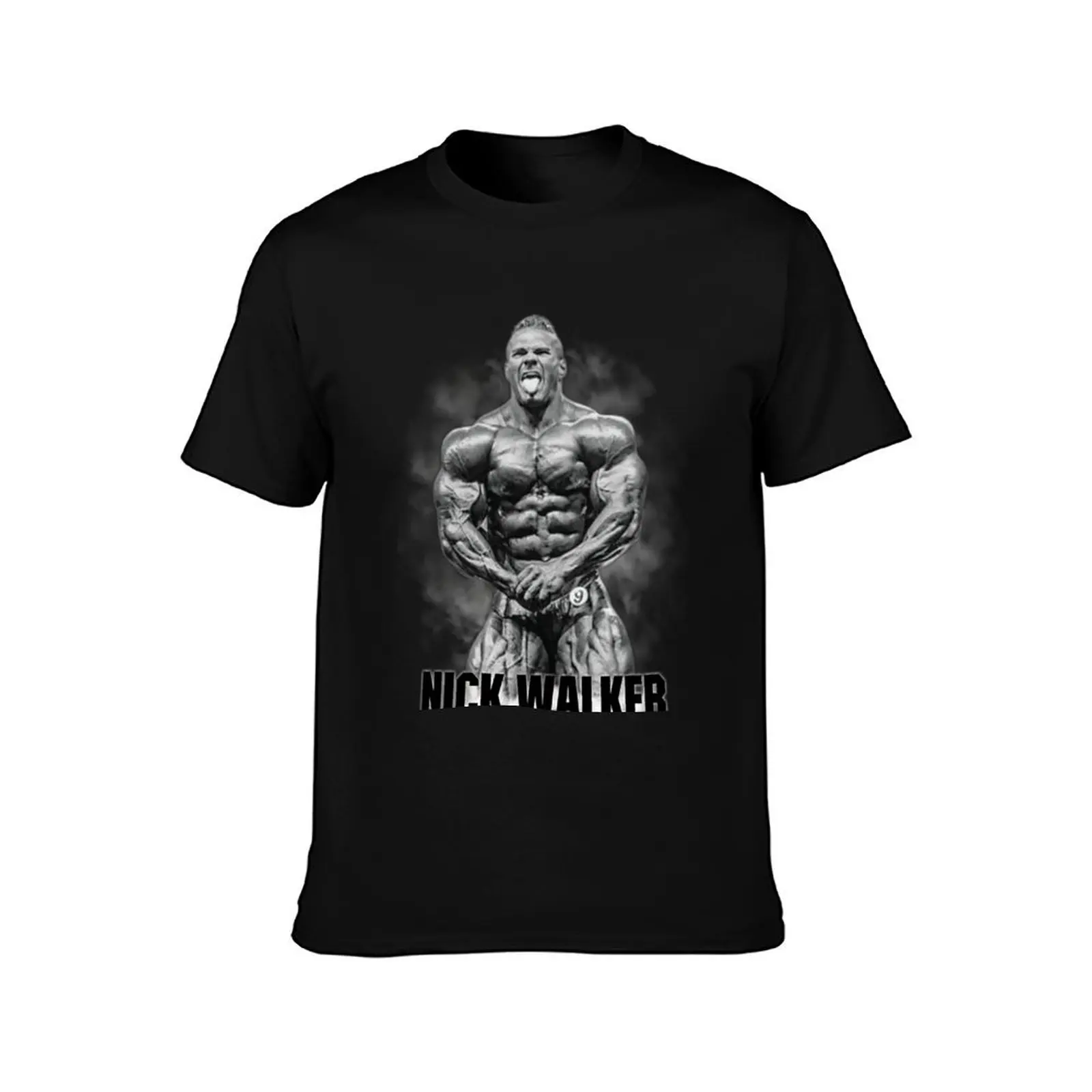 Nick Walker Most Muscular Pose Bodybuilder BW T-Shirt anime t shirts oversize t shirts for man