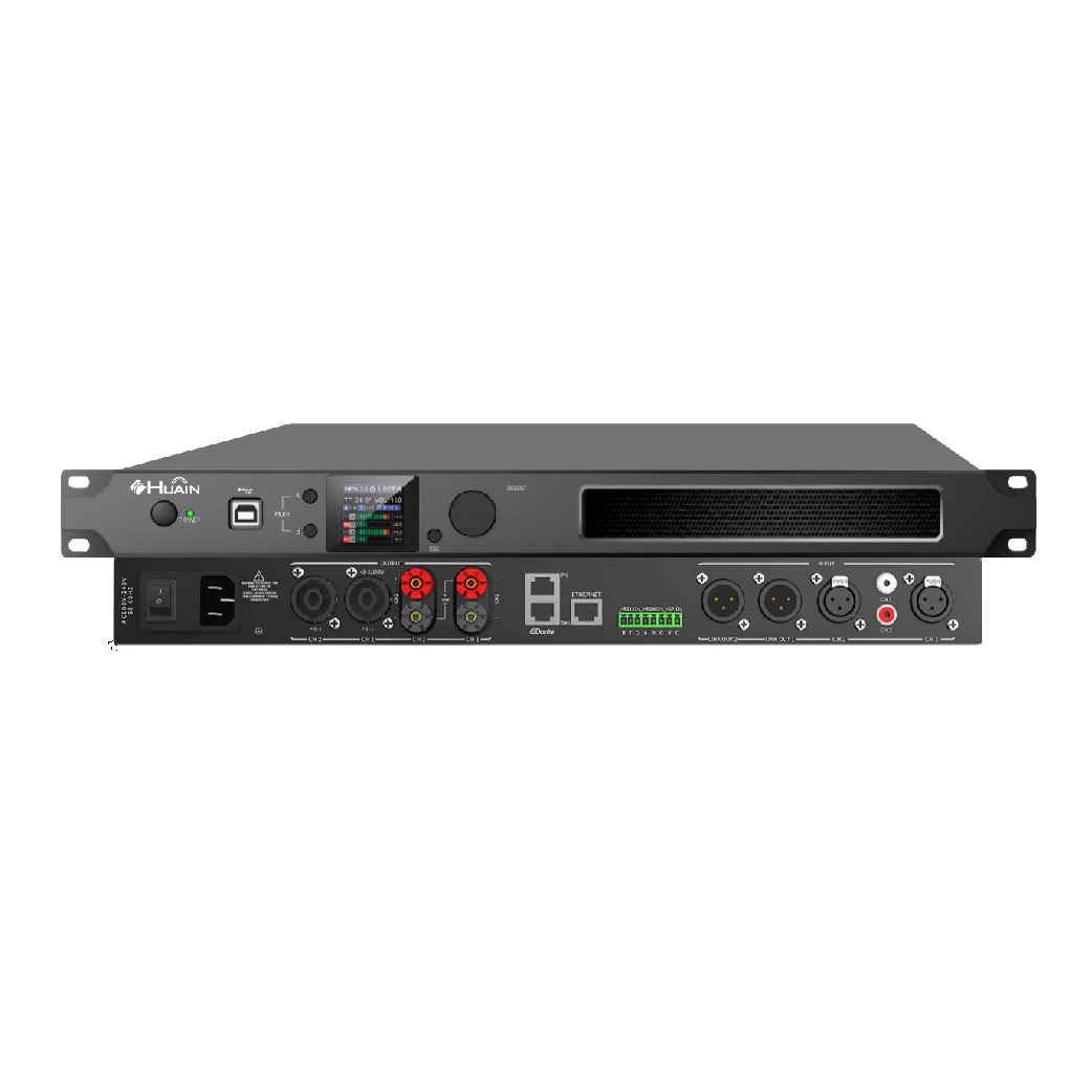 

2*2 Way Network Ethernet Audio With DSP Power Amplifier Digital Processor Dante Amplifier