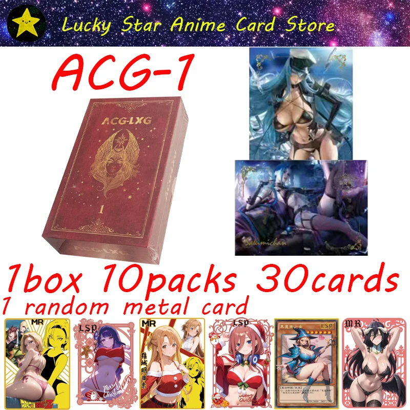 Nowy Acg 1 Sac Lxg Anime Goddess Story Collection Card Girls Party Strój kąpielowy Bikini Feast Booster Box Doujin Zabawki i hobby Prezent