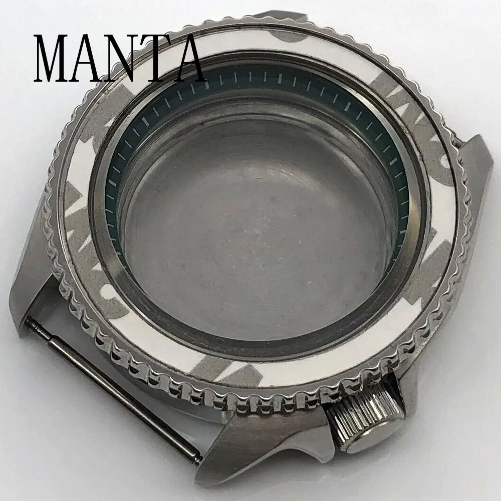 مانتا 41 ملم هيكل من الفولاذ المقاوم للصدأ زجاج الياقوت صالح NH35 NH36 أجزاء ساعة الحركة