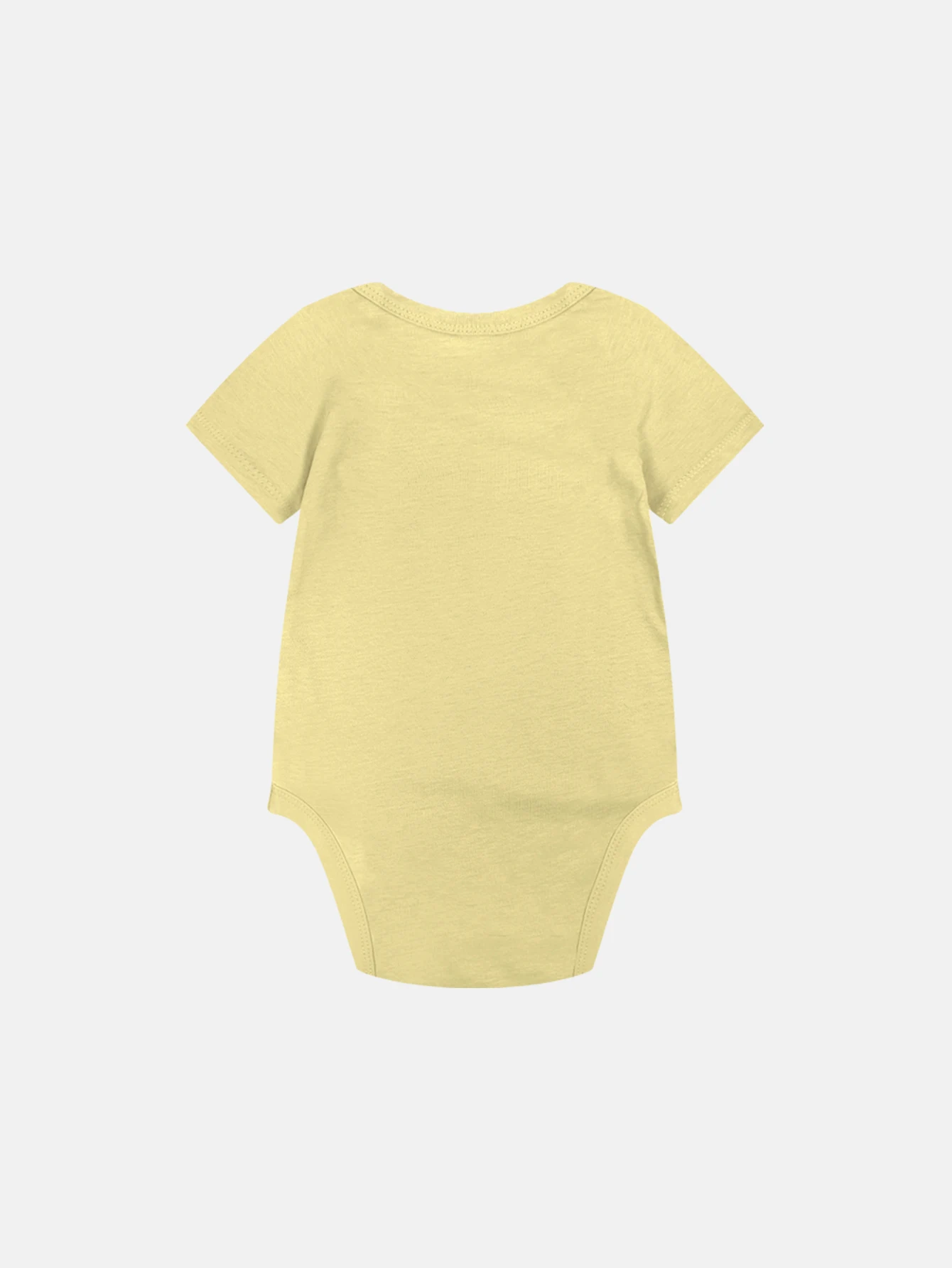 2024 Summer New Baby Cotton jumpsuit Solid Color Short sleeved jumpsuit Yellow Girl\'s Sweetheart All Cotton Climbing Clothes