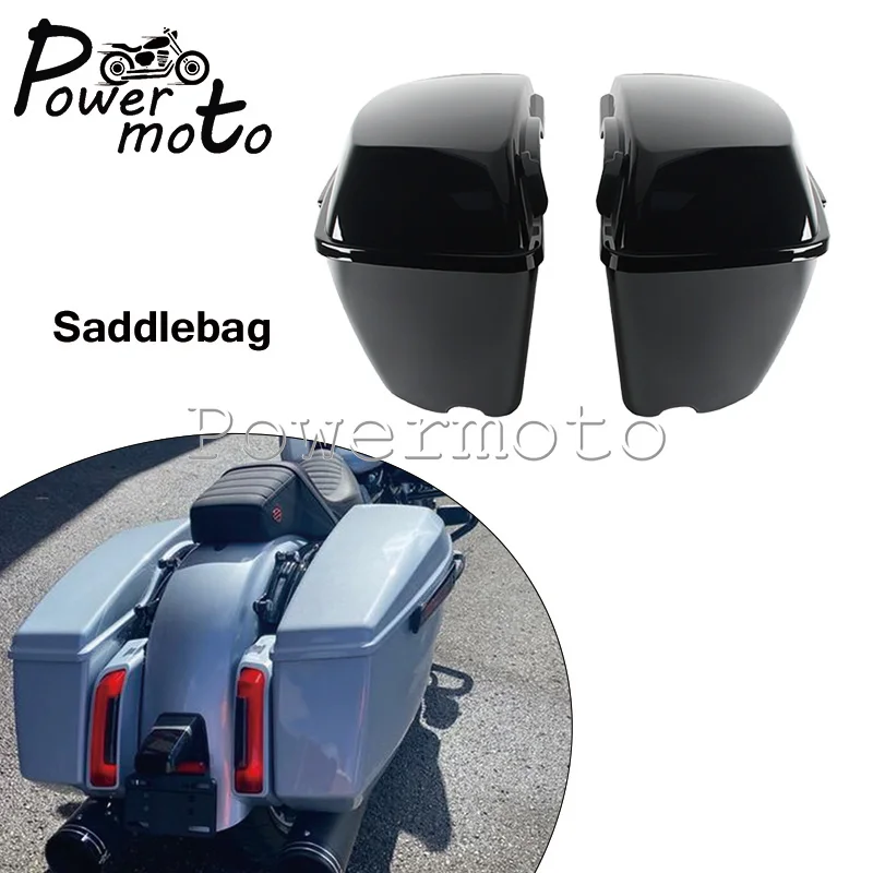 

For Harley Touring Electra Glide FLHT FLHTCU FLHTCUE 2014-2023 Motorcycle Saddlebags Rear Side Boxs Luggage Box ABS Plastic