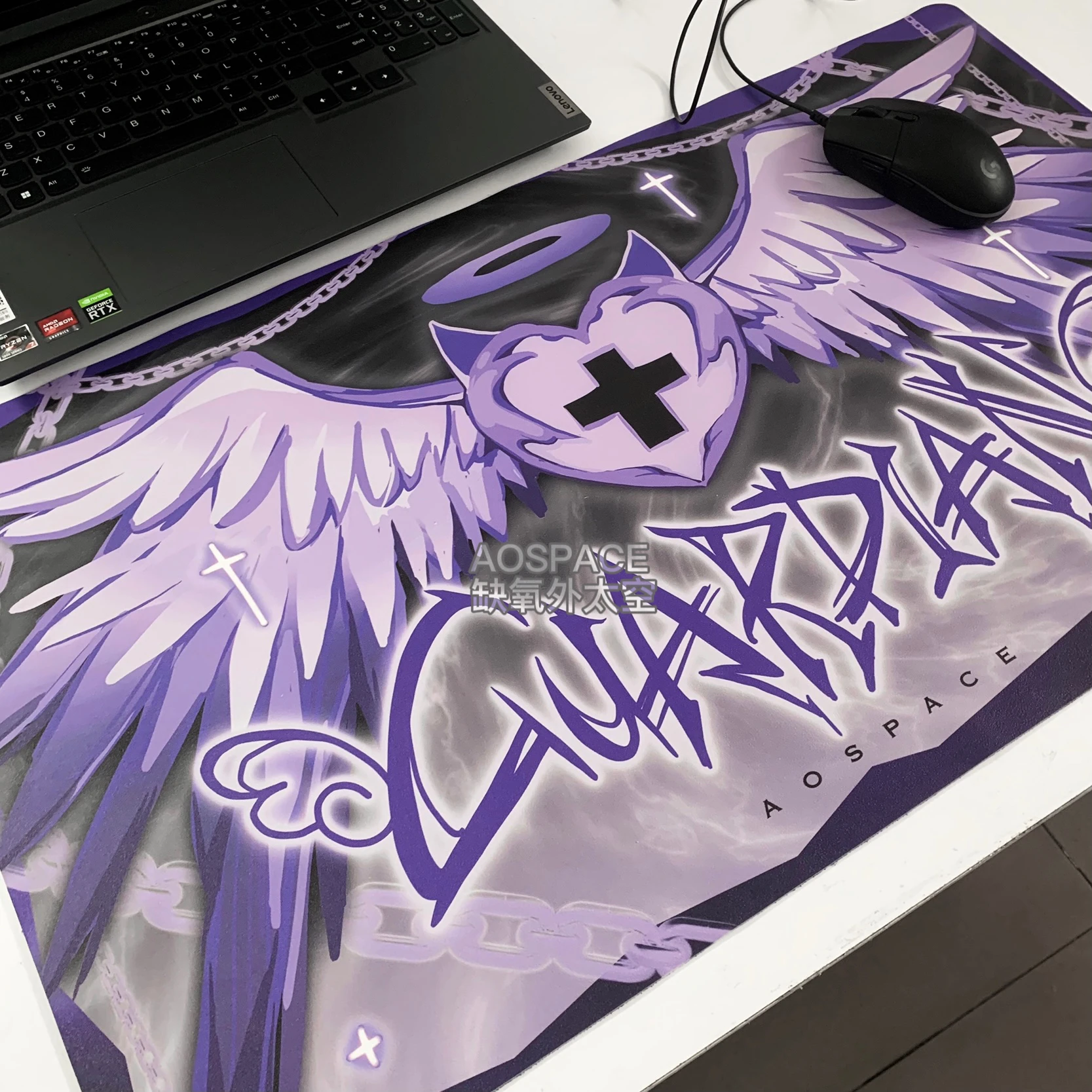 Dophee-Tapis de souris Diablo, sous-culture, ailes d'amour croisées, dortoirs scolaires, bureau Esports, polymères de bureau, originaux