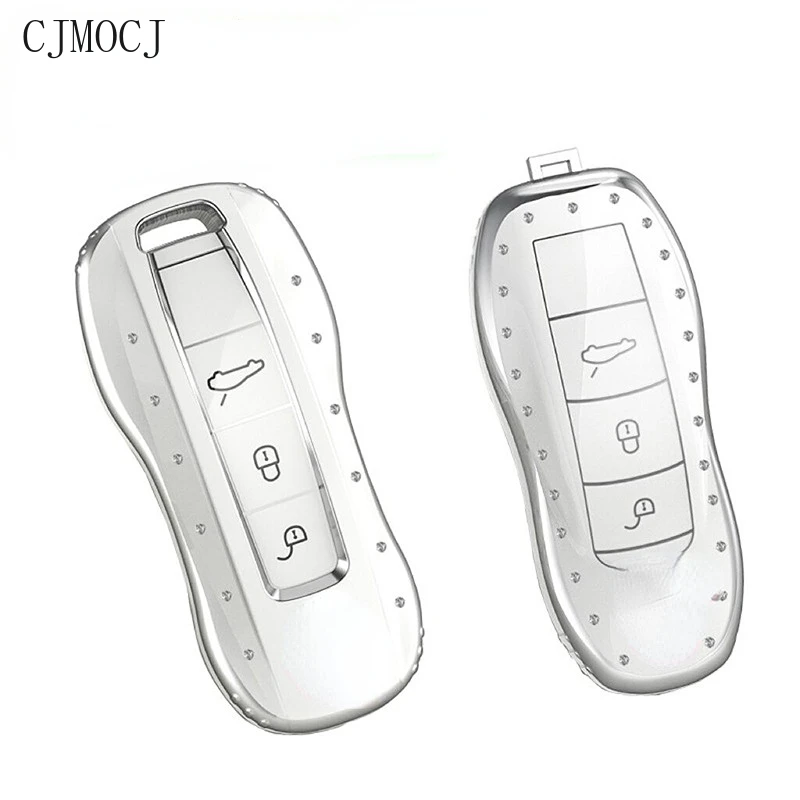 

2022 New Suitable for Porsche Diamond Key Case Macan Cayenne Palamera 718 911 Taycan Women's Case Buckle