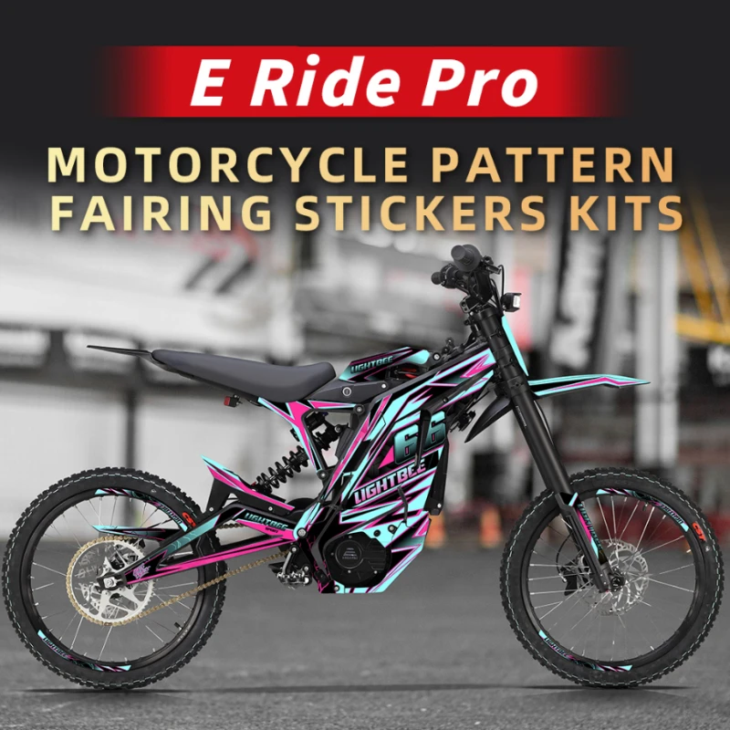 

For E RIDE PRO SS Motorcycle Pattern Fairing Electroplated Sticker Kit Colorful Decorative Durable Waterproof Anti-Scratch